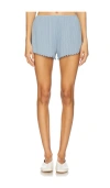 Eberjey Pointelle Rib Pajama Shorts In Blue