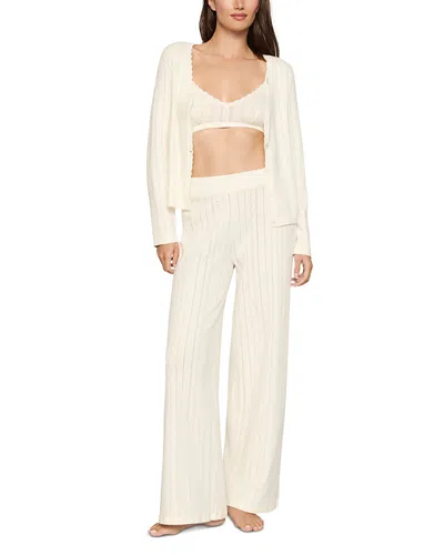 Eberjey Pointelle Sweater Pants In Neutral