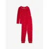 Eberjey Printed Long-sleeves Stretch-woven Pyjama Set 2-10 In Red