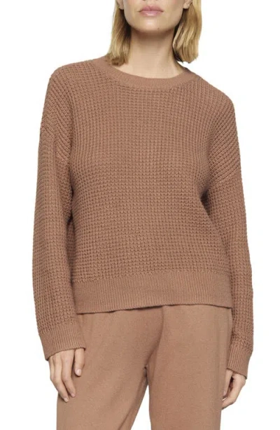 Eberjey Recy Crewneck Sweater In Brown