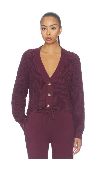 Eberjey Recy Sweater Crop Cardigan In Wildberry