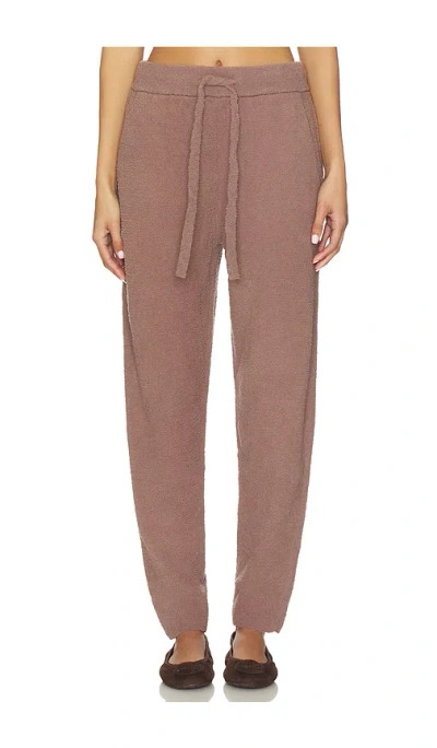 Eberjey Recycled Boucle Jogger In Deep Taupe