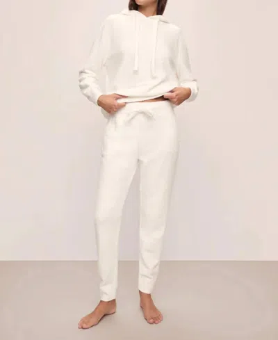 Eberjey Recycled Boucle Jogger In Ivory In White