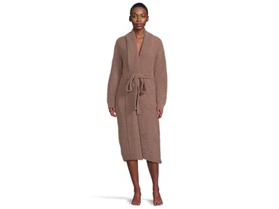 Eberjey Recycled Boucle Waffle Robe In Brown