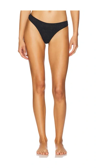 Eberjey Recycled Lace Thong In Black