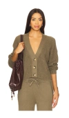Eberjey Recycled Sweater Cropped Cardigan In Green