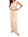 Eberjey Recycled Sweater Pants In Oat In Neutral