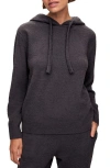 Shop Eberjey Relaxed Fit Recycled Bouclé Hoodie In Graphite
