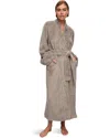 Eberjey Renewplush Robe Women's Toffee Faux Fur Belted Long Sleeve Nwo95 In Gray