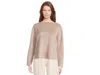 Eberjey Reversible Plush Raw Edge Pullover In Brown