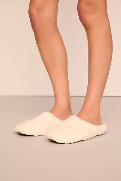 EBERJEY SHERPA FLEECE SLIDE SLIPPERS