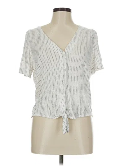 Pre-owned Eberjey Short Sleeve Blouse In Gray