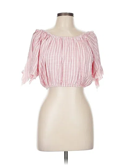 Pre-owned Eberjey Short Sleeve Blouse In Pink