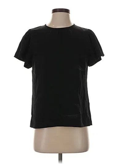Pre-owned Eberjey Short Sleeve Top Black Crew Neck Tops
