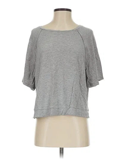 Pre-owned Eberjey Short Sleeve Top Gray Boatneck Tops