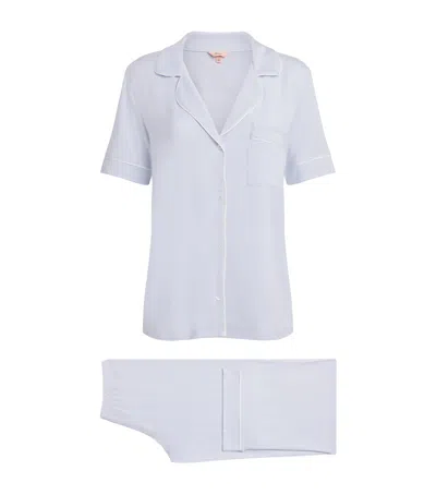 Eberjey Short-sleeve Gisele Pyjama Set In Blue