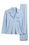 Eberjey Womens  Gisele Floral-pattern Stretch-jersey Pyjama Set In Dalmatian Peppercorn/ivory