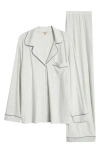 Eberjey Sleep Chic Jersey Knit Pajamas In Heritage Lt Htr Grey