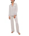 Eberjey Gisele Print Jersey Knit Pajamas In Ivory Denim