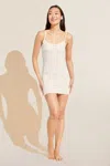 Eberjey Slip Women Xl Ivory Soft Stretch Lace Detail Scoop Neck Spaghetti Erk434 (ivory,regular,xl) In White