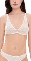 Eberjey Soft Stretch Lace Plunge Bralette Ivory In Ivory