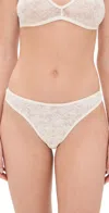 Eberjey Soft Stretch Recycled Lace Thong Ivory