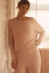 Eberjey Softest Sweats Boat-neck Pullover Top In Pink