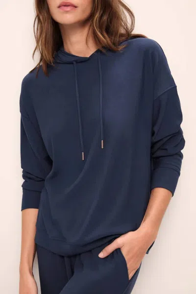 Eberjey Softest Sweats Hoodie In Navy In Blue
