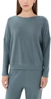 Eberjey Softest Sweats Lounge Pullover In Blue