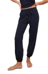 Eberjey Solid Crop Pajama Pants In Navy