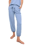 Eberjey Solid Crop Pajama Pants In Wedgewood Blue