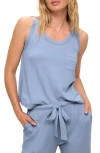 Eberjey Solid Pajama Tank Top In Wedgewood Blue