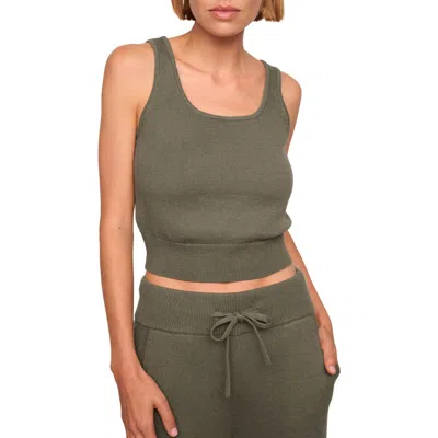Eberjey Sweater Knit Tank In Green
