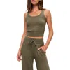Eberjey Sweater Knit Tank In Moss