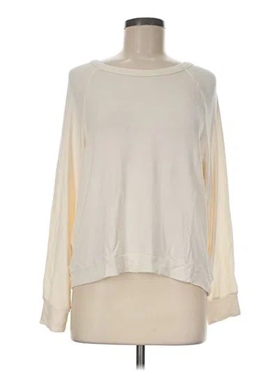 Pre-owned Eberjey Sweatshirt In Ivory
