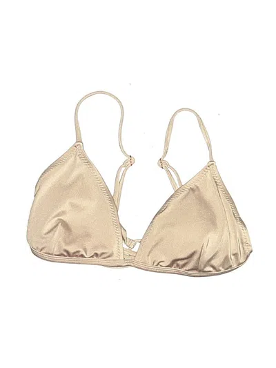 Pre-owned Eberjey Swimsuit Top Gold Swimwear