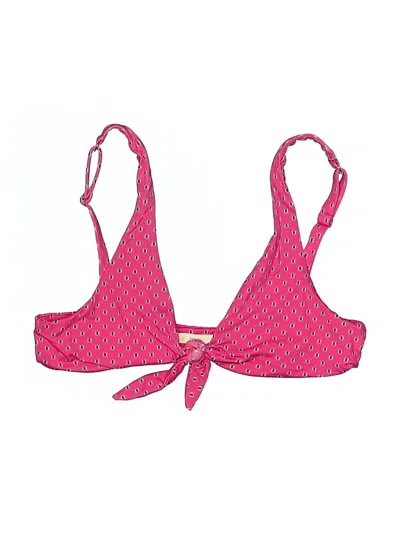 Pre-owned Eberjey Swimsuit Top Pink Polka Dots Pattern Swimwear