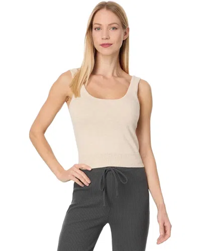 Eberjey Tank Top Women's Oat Square Neck Pullover Cropped Active Gbo2325 In Gray