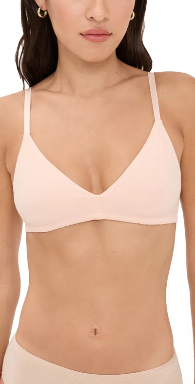 Eberjey The Stretch Cotton Bralette Buff In Pink
