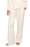 Eberjey Wide Leg Bouclè Pants In White