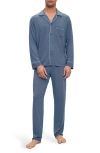Eberjey William Pajama Set In Coastal Blue/ice Blue