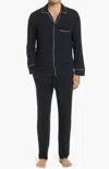 Eberjey William Men's Pajama Set In Black/ivory In Multi