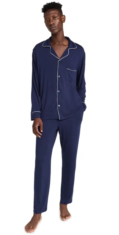 Eberjey The William Modal Long Pj Set In Blue