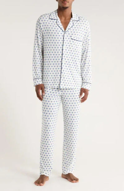 Eberjey William Print Stretch Tencel® Modal Pajamas In White