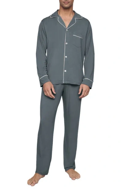 Eberjey William Stretch Tencel® Modal Long Pajamas In Blue