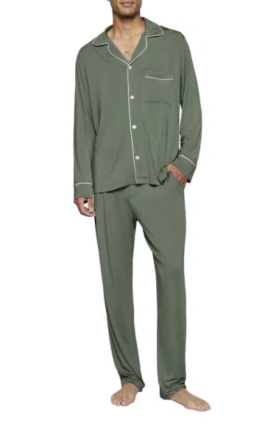 Eberjey William Stretch Tencel® Modal Long Pajamas In Multi