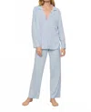 Eberjey Women's Gisele Ribbed Long Pj Set In Nantucket Breeze In Blue