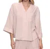 Eberjey Nautical Relaxed Short Pajama Set In Mauve Stripe In Pink