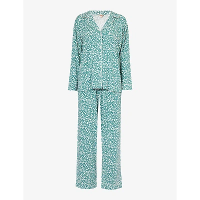 Eberjey Womens Abstract Floral Gisele Floral-pattern Stretch-jersey Pyjama Set
