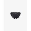 Eberjey Soft Stretch Recycled Lace Thong Black In Black